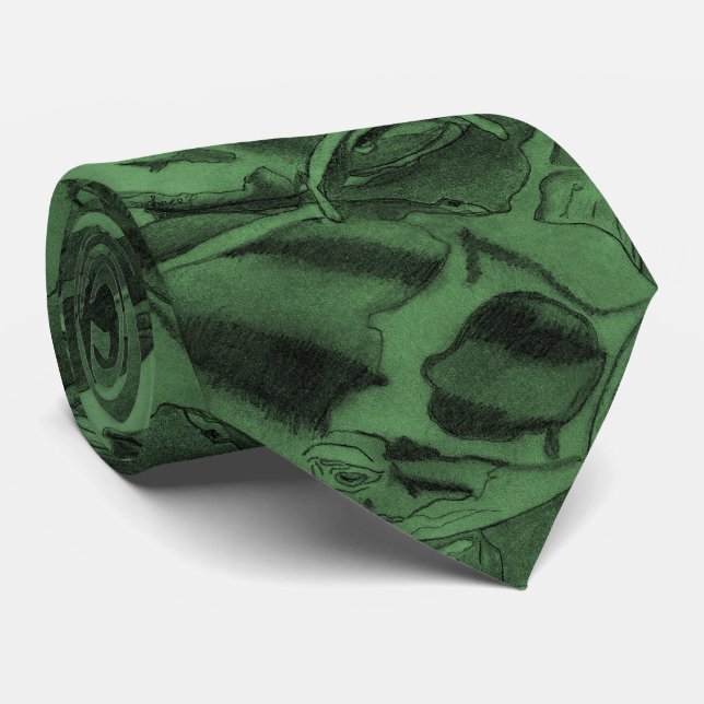 Gravata Koi (Verde) (Rolled)