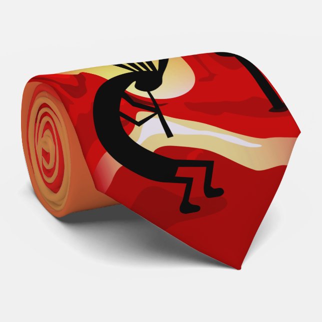 Gravata Kokopelli Desert Sunset Necktie (Rolled)