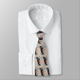 Gravata Kokopelli Music Beige Neck Tie