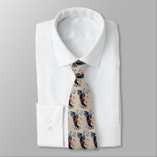 Gravata Kokopelli Music Beige Neck Tie