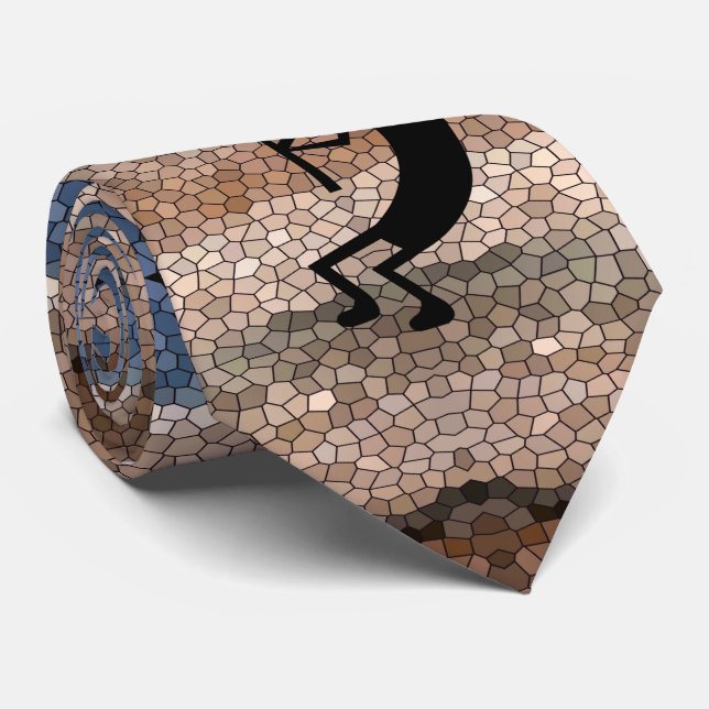 Gravata Kokopelli Southwest Desert Mosaic Brown (Rolled)