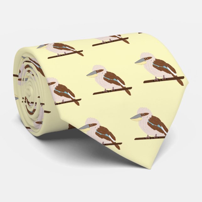 Gravata Kookaburra Design Neck Tie (Rolled)