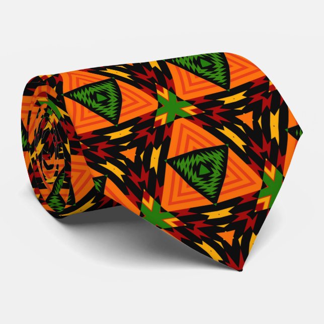Gravata Kool Kente Tribal Style Tie (Rolled)