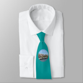 Gravata koroni view circled 2 turquoise - tie