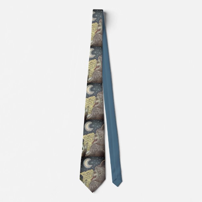 GRAVATA KRAMPUS NAUGHTY LIST, NATAL HOLIDAY GOTHIC TIE TIE (Frente)