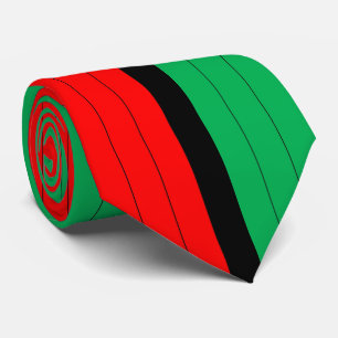 Gravata Kwanzaa colore o teste padrão verde preto vermelh