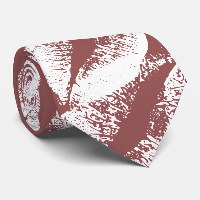 Gravata Lábios brancos nº 9 (Rolled)