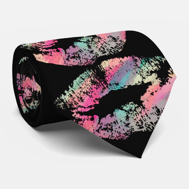 Gravata Lábios na moda nº 16 (Rolled)