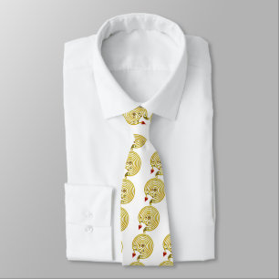 Gravata LABIRINTH MEDIEVAL DOURADO COM GEMSTONAS brancas