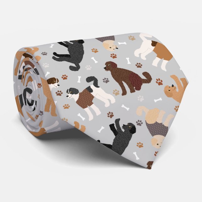 Gravata Labradoodle / Ossos do Goldendoodle e Coletor do P (Rolled)