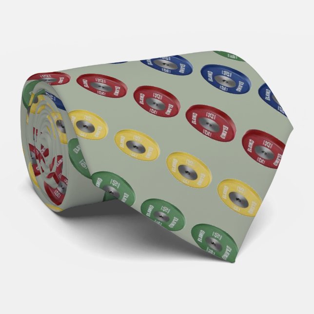 Gravata Laço abundante da placa do halterofilismo - cinza (Rolled)