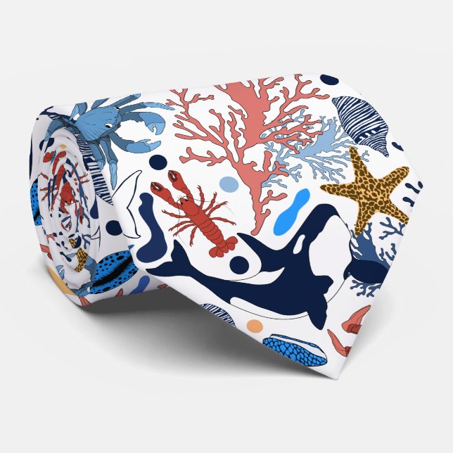 Gravata Laço bonito do teste padrão da praia (Rolled)