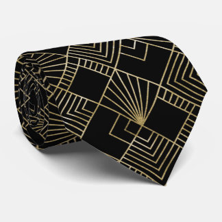 Gravata Laço bonito do teste padrão do preto do ouro do