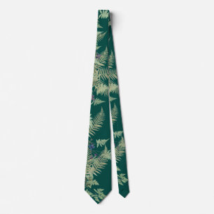 Gravata Laço botânico das flores das folhas das samambaias