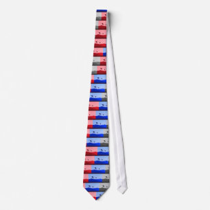 Gravata Laço branco e azul vermelho de Blackhawk