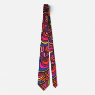 Gravata Laço colorido SELVAGEM e de SWIRLY- do pescoço!