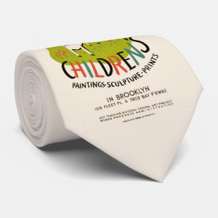 Gravata Laço da arte das crianças do vintage