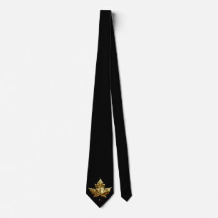 Gravata Laço da bandeira de Canadá da medalha Dourado do