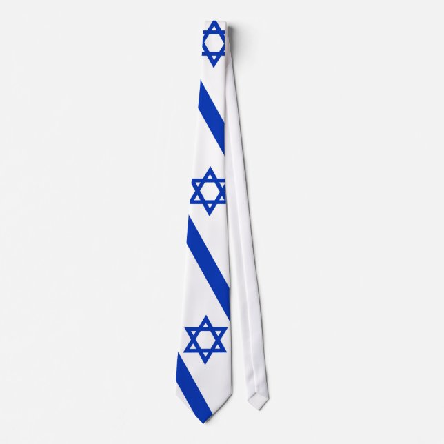 Gravata Laço da bandeira de Israel (Frente)