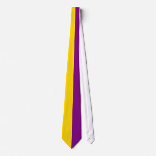 Gravata Laço de duas cores roxo e Dourado