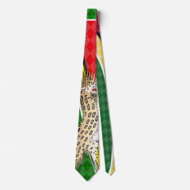 Gravata Laço de Jaguar da bandeira de Guyana por