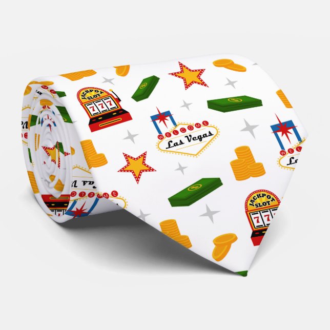 Gravata Laço de jogo do teste padrão do gameroom do casino (Rolled)