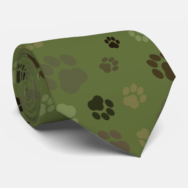 Gravata Laço de Pawprint da camuflagem (Rolled)