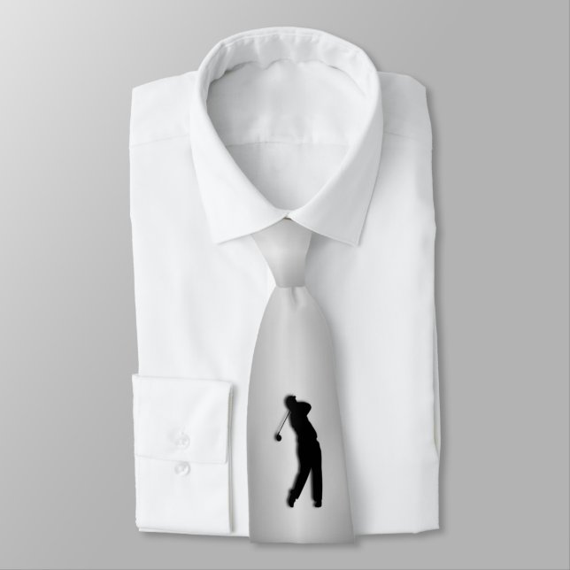 Gravata Laço de prata/cinzento do pescoço do golfe (Amarrado)