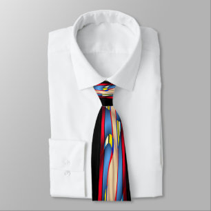 Gravata laço de vestido multicolorido