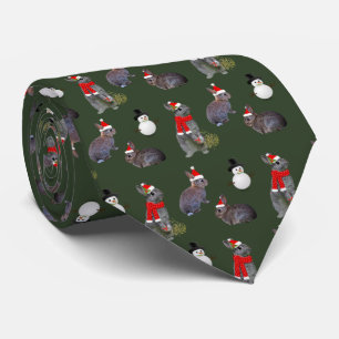 Gravata Laço do partido dos jogos do Natal (verde escuro)