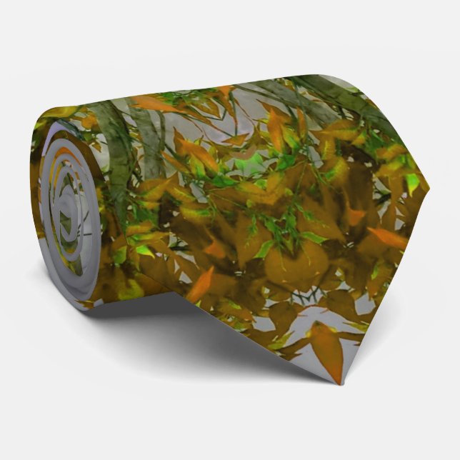 Gravata Laço do pescoço da mandala da natureza (Rolled)