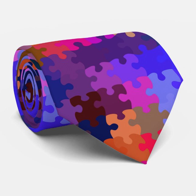 Gravata Laço do pescoço do quebra-cabeça da consciência do (Rolled)