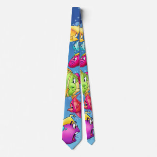 Gravata laço dos desenhos animados dos peixes do