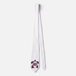 Gravata Laço havaiano da bandeira da tartaruga de mar