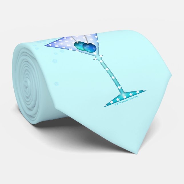 Gravata Laço - MARTINI AZUL (Rolled)