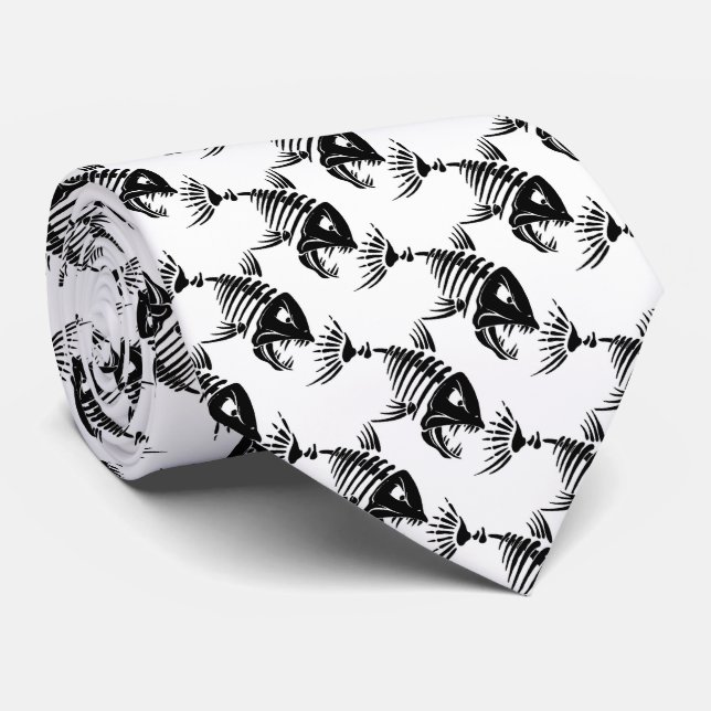 Gravata Laço/peixes de esqueleto (Rolled)