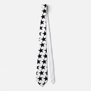 Gravata Laço preto e branco da estrela