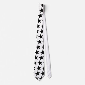 Gravata Laço preto e branco da estrela