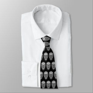 Gravata Laço preto e branco de Luchador da luta mexicana