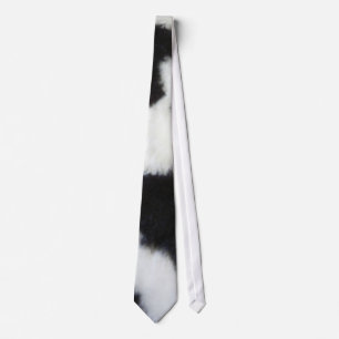 Gravata laço preto e branco do couro