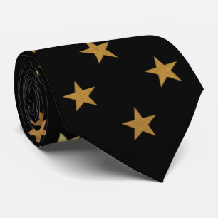 Gravata Laço preto elegante do teste padrão de estrela d