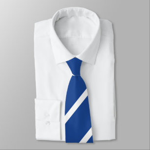 Gravata Laço regimental Médio-Azul e branco da listra