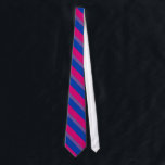 Gravata Laço riscado com bandeira da Bissexualidade<br><div class="desc">Ligação personalizada com a bandeira do orgulho da bissexualidade com faixas cor-de-rosa, roxas e azuis, design de padrão stripteado</div>