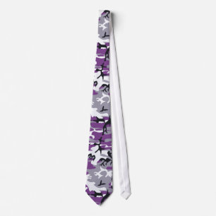 Gravata Laço roxo da camuflagem