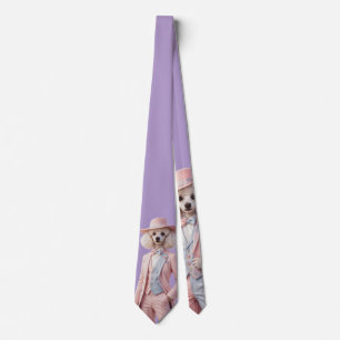 Gravata Laço Senhor Poodle Rosa