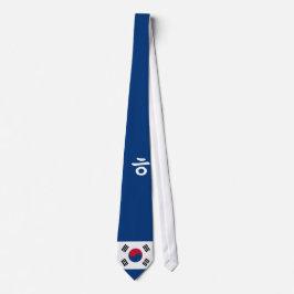 Gravata Laço simples de Hangul do coreano com bandeira