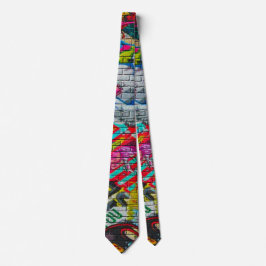 Gravata Laço subterrâneo urbano do pescoço dos grafites de