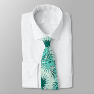 Gravata Laço tropical das ilhas das folhas das frondas da