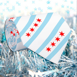 Gravata Laços Patrióticos de Chicago, Bandeira Elegante de