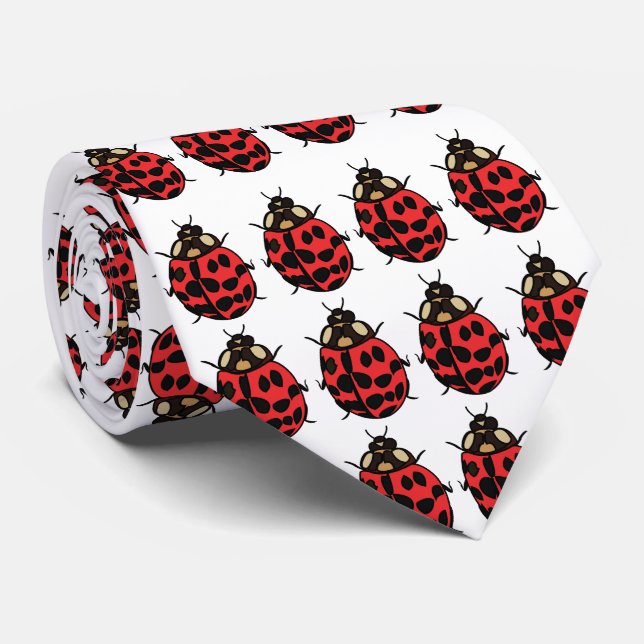 Gravata Ladybug Red Black Insett Ladybug (Rolled)